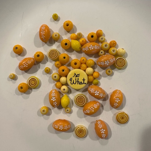 Unique Vintage Other - Orange and Yellow Bead lot for jewelry making